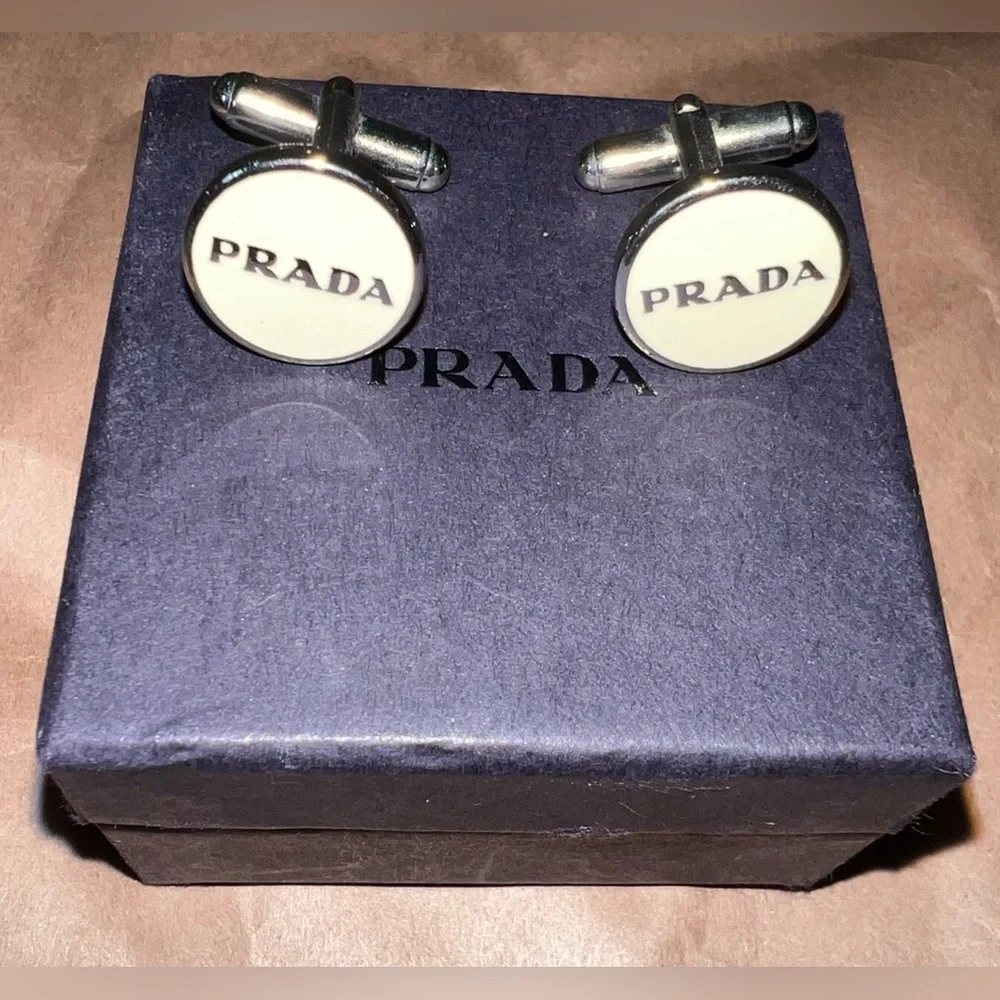 EUC Prada men’s cufflinks with box